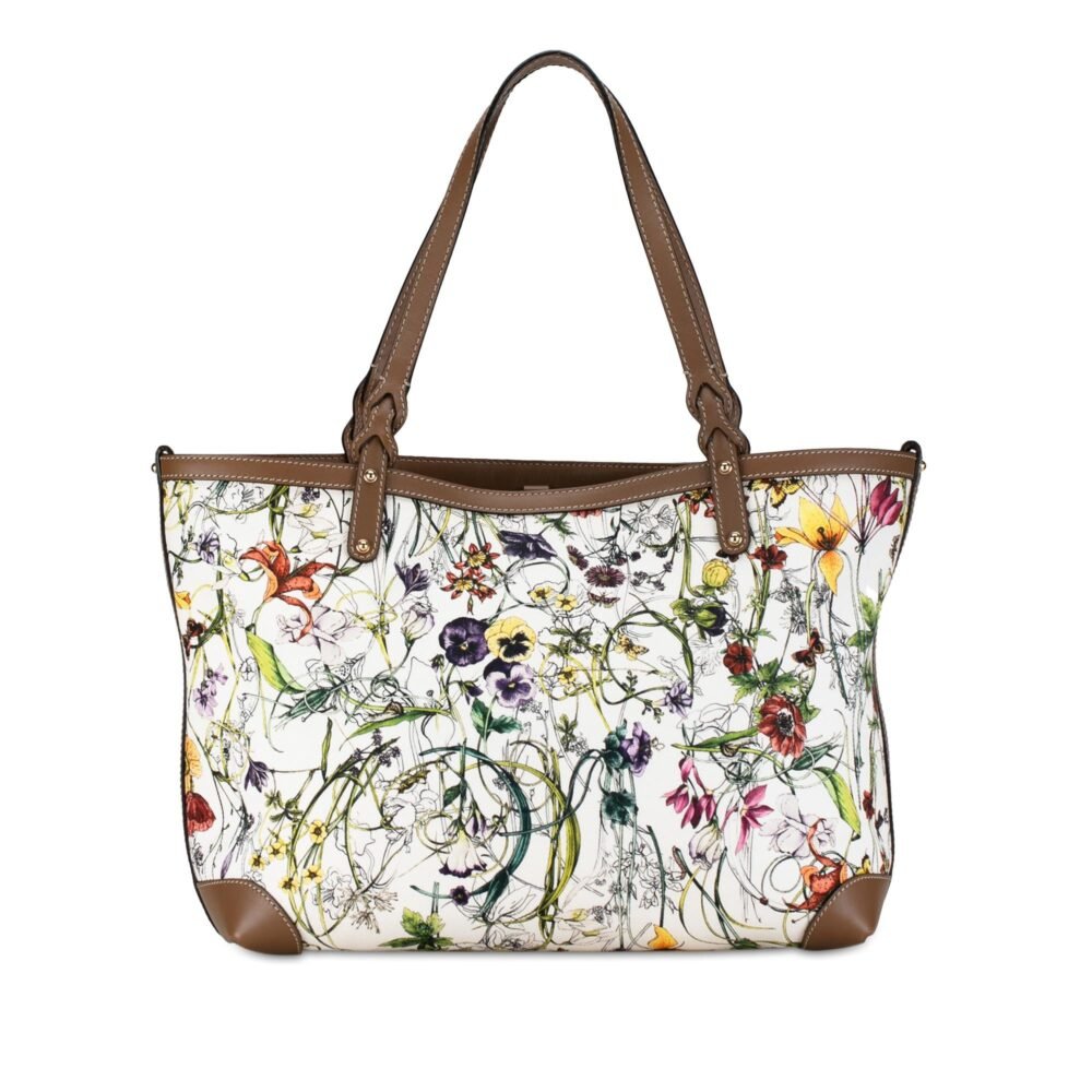 Gucci Flora Canvas Craft Tote