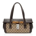 Gucci GG Canvas Bamboo Bullet Medium Satchel