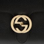 Gucci Leather Interlocking G Small Top Handle