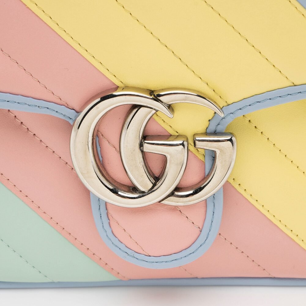 Gucci Matelasse Leather GG Marmont Mini Top Handle