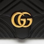 Gucci Matelasse Leather GG Marmont Top Handle Small Shoulder Bag