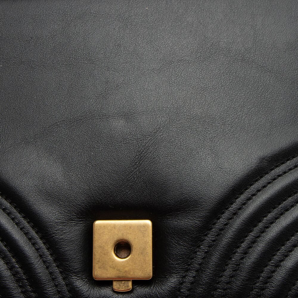 Gucci Matelasse Leather GG Marmont Top Handle Small Shoulder Bag