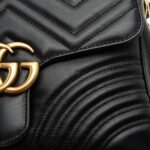 Gucci Matelasse Leather GG Marmont Top Handle Small Shoulder Bag