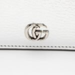 Gucci Metallic Leather GG Marmont Wallet on Chain