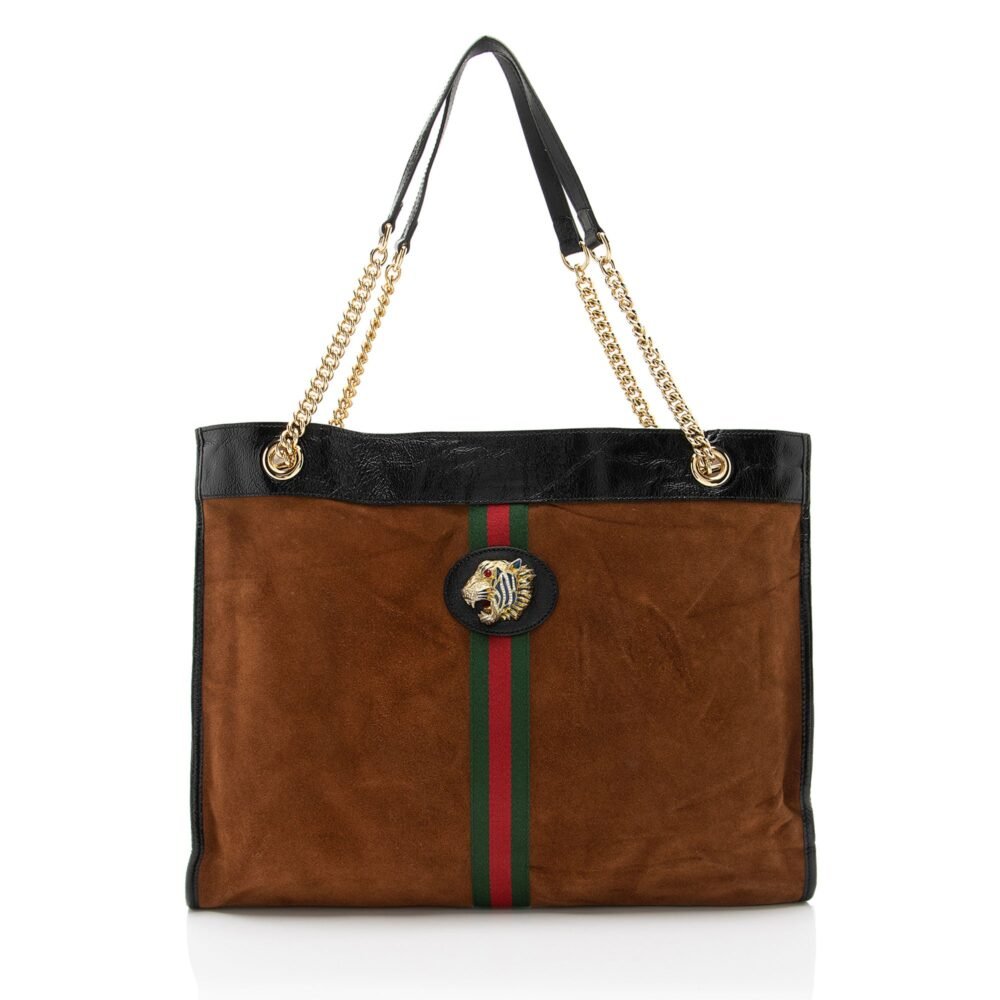 Gucci Suede Rajah Large Tote