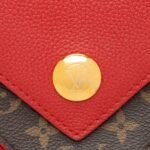 Louis Vuitton Calf Leather Monogram Canvas Double V Satchel