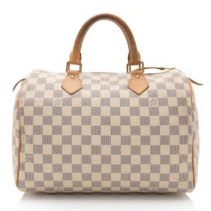 Louis Vuitton Damier Azur Speedy 30 Satchel