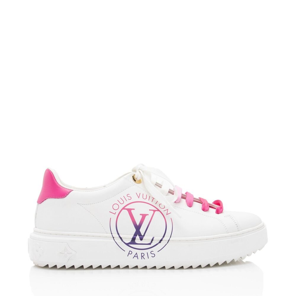 Louis Vuitton Leather Monogram Time Out Sneakers - Size 9 / 39