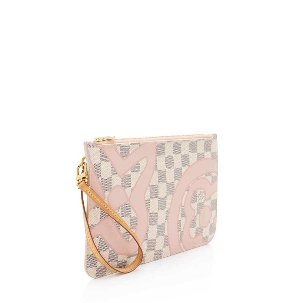 Louis Vuitton Limited Edition Damier Azur Tahitienne Neverfull MM Pochette