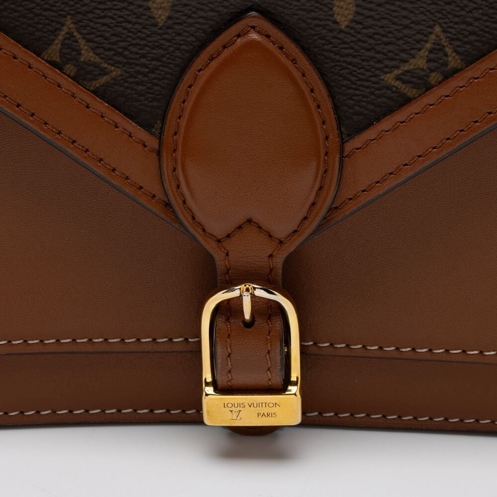 Louis Vuitton Monogram Canvas Calfskin Biface Shoulder Bag