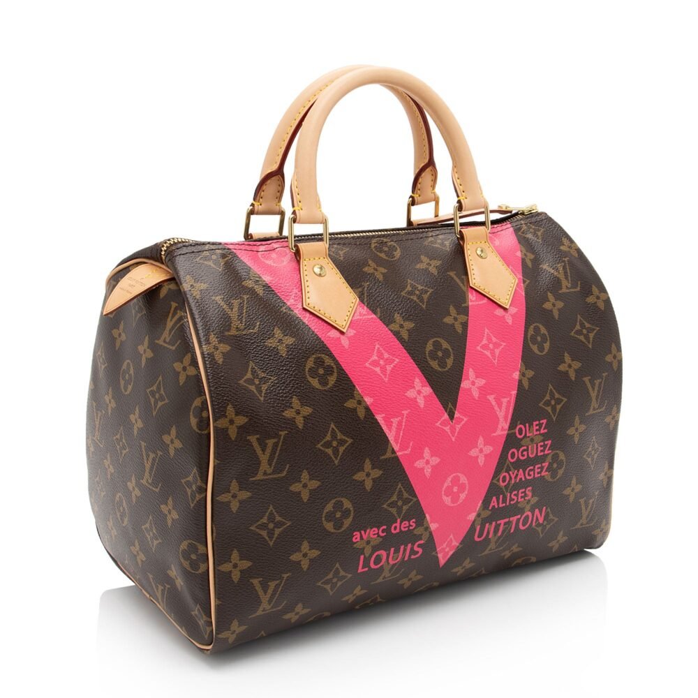 Louis Vuitton Monogram Canvas V Speedy 30 Satchel