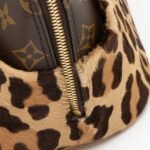 Louis Vuitton Vintage Limited Edition Monogram Canvas Leopard Pony Hair Alaia Alma Satchel